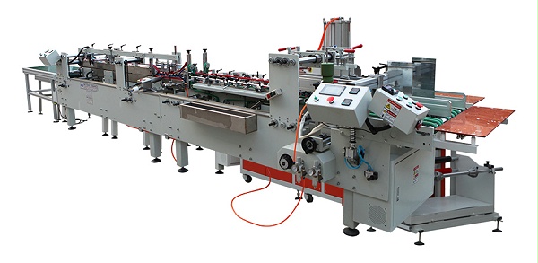 Automatic Plastic boxes folding and gluing machine
